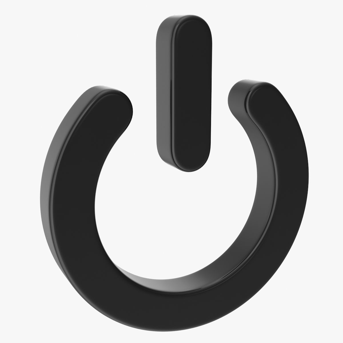 Power Icon Low-poly 3D model_1