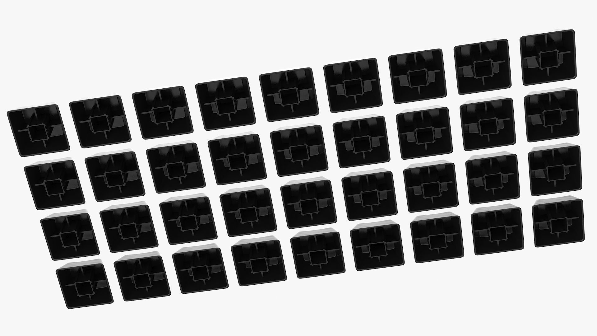 Keyboard Button Set Low-poly 3D model_7