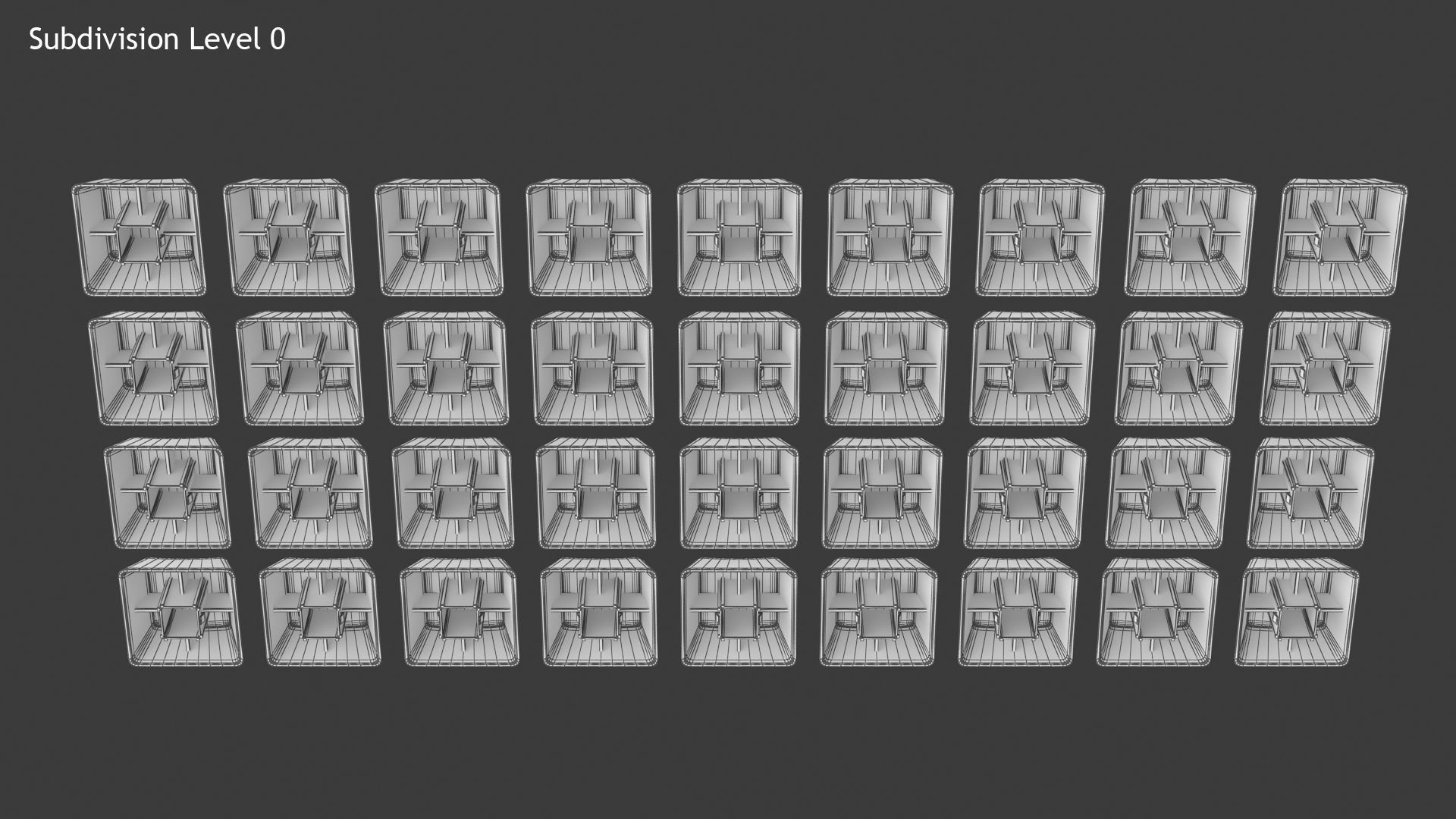 Keyboard Button Set Low-poly 3D model_11