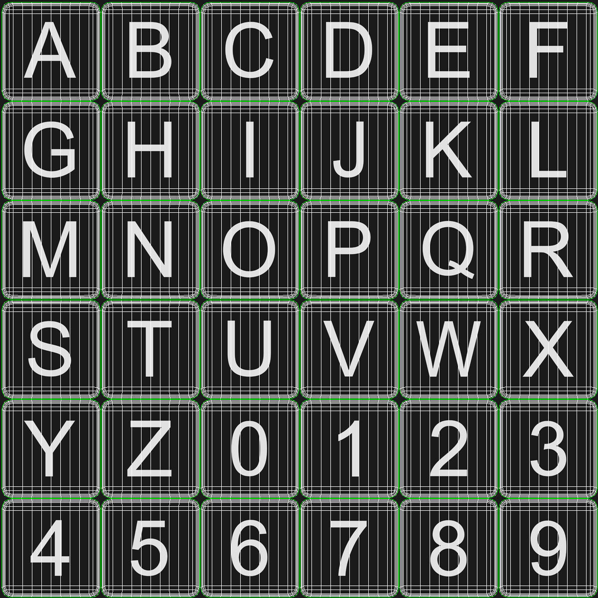 Keyboard Button Set Low-poly 3D model_15