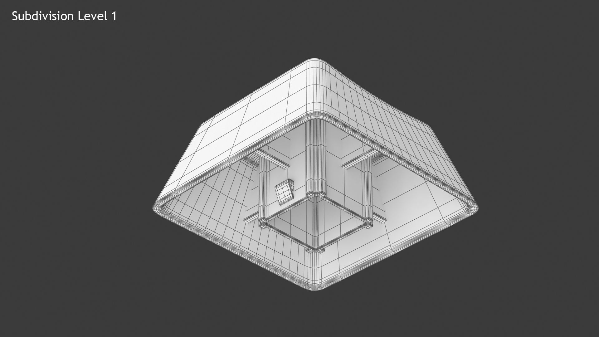 Keyboard Button Set Low-poly 3D model_14