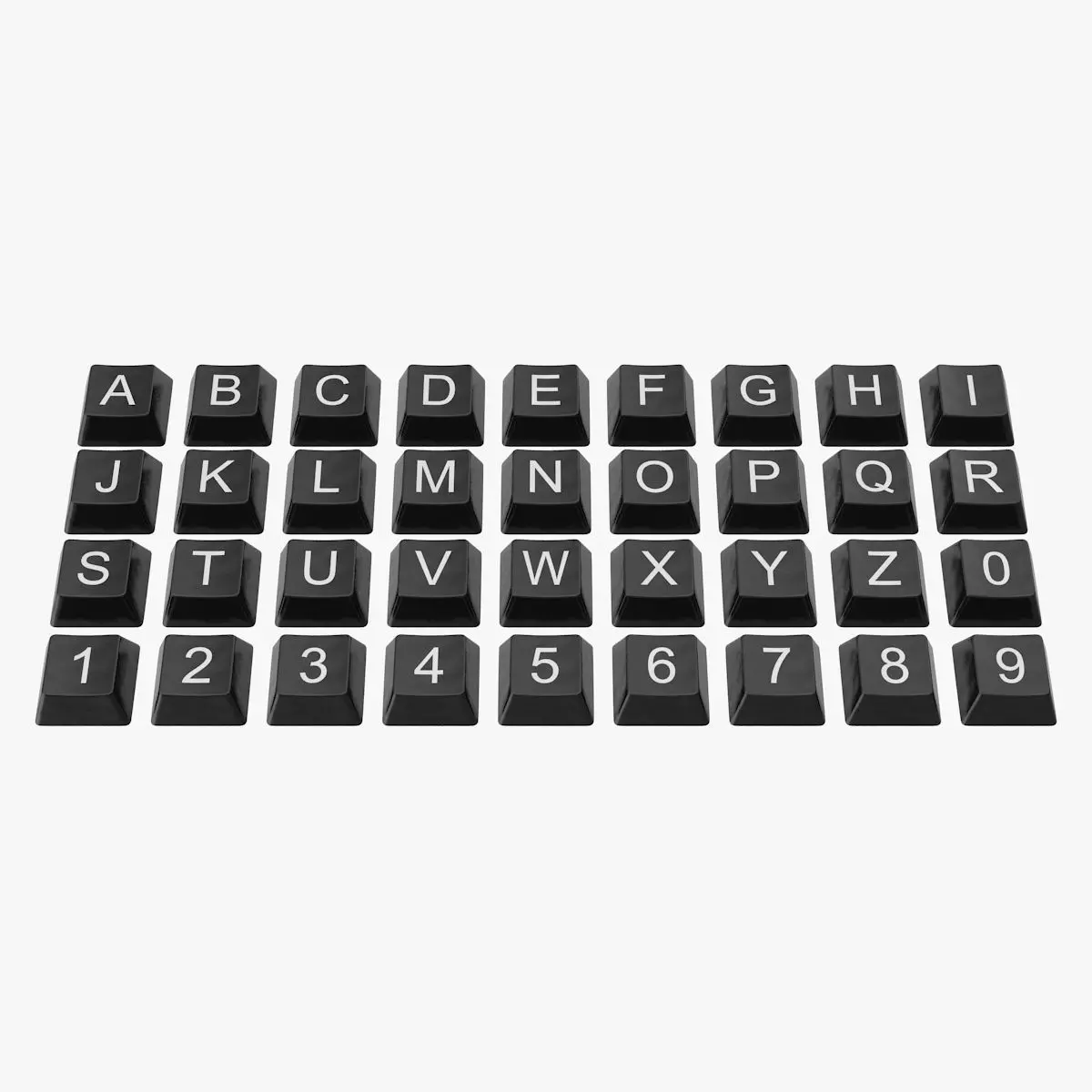 Keyboard Button Set Low-poly 3D model_0