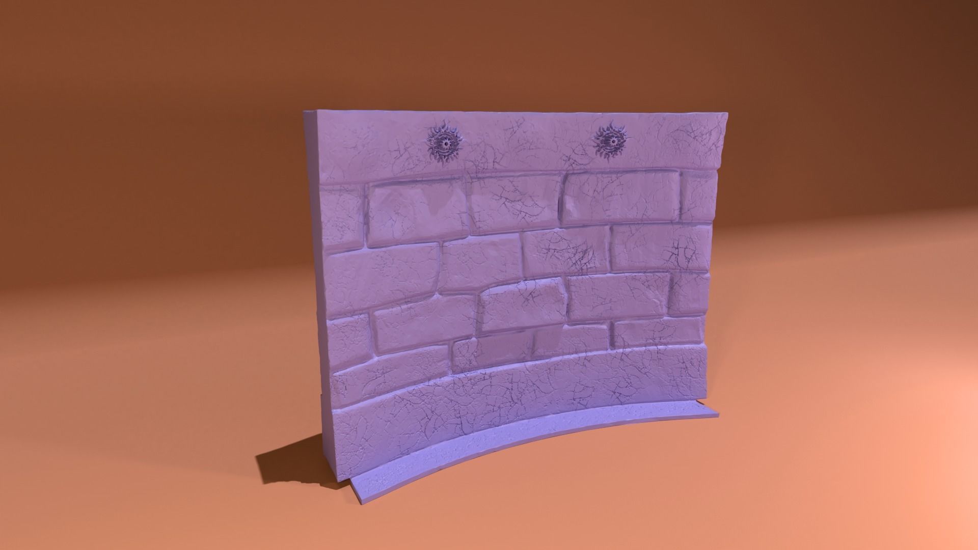 Curved Modular Wall A 3D print model_3