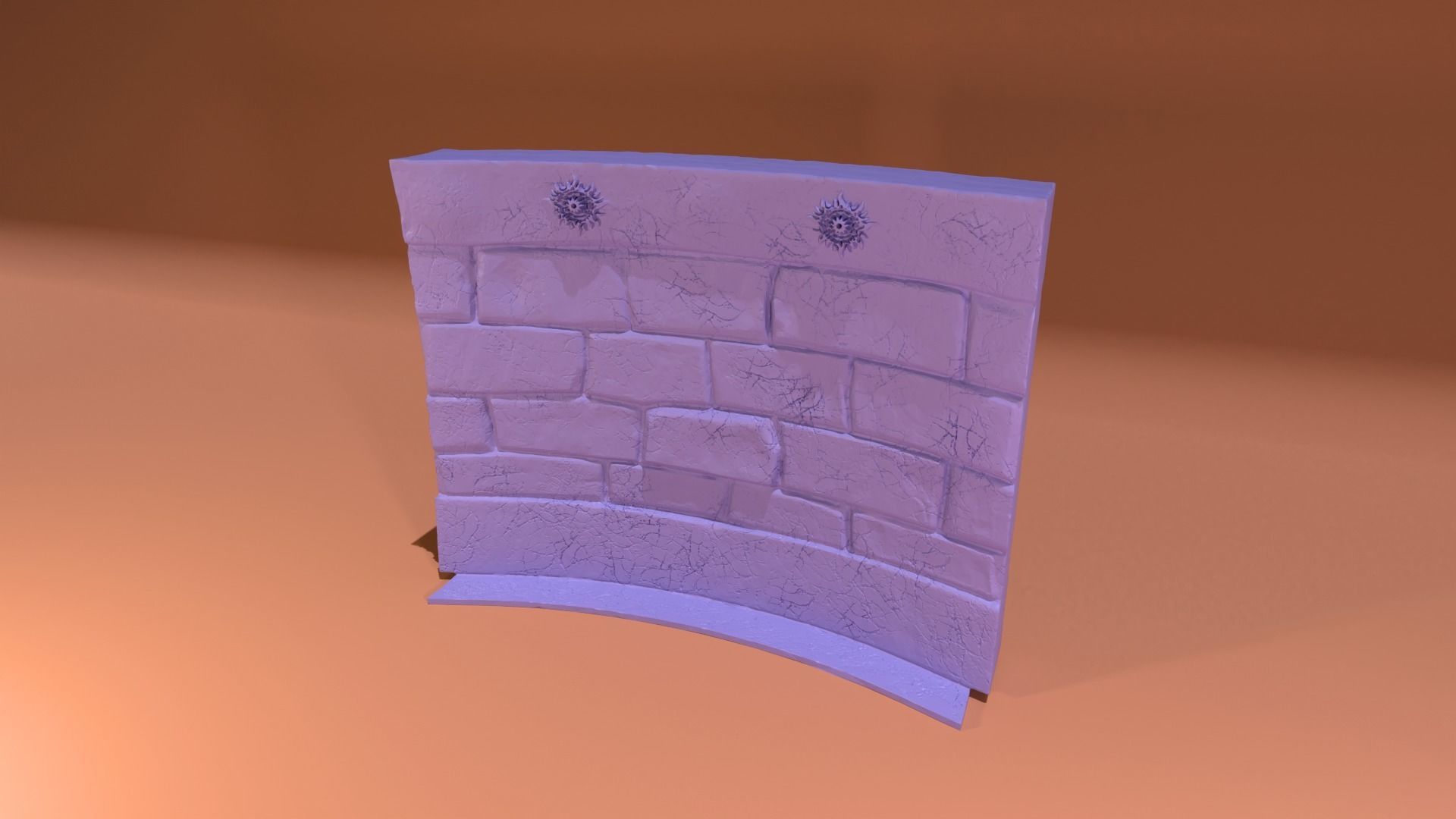 Curved Modular Wall A 3D print model_2