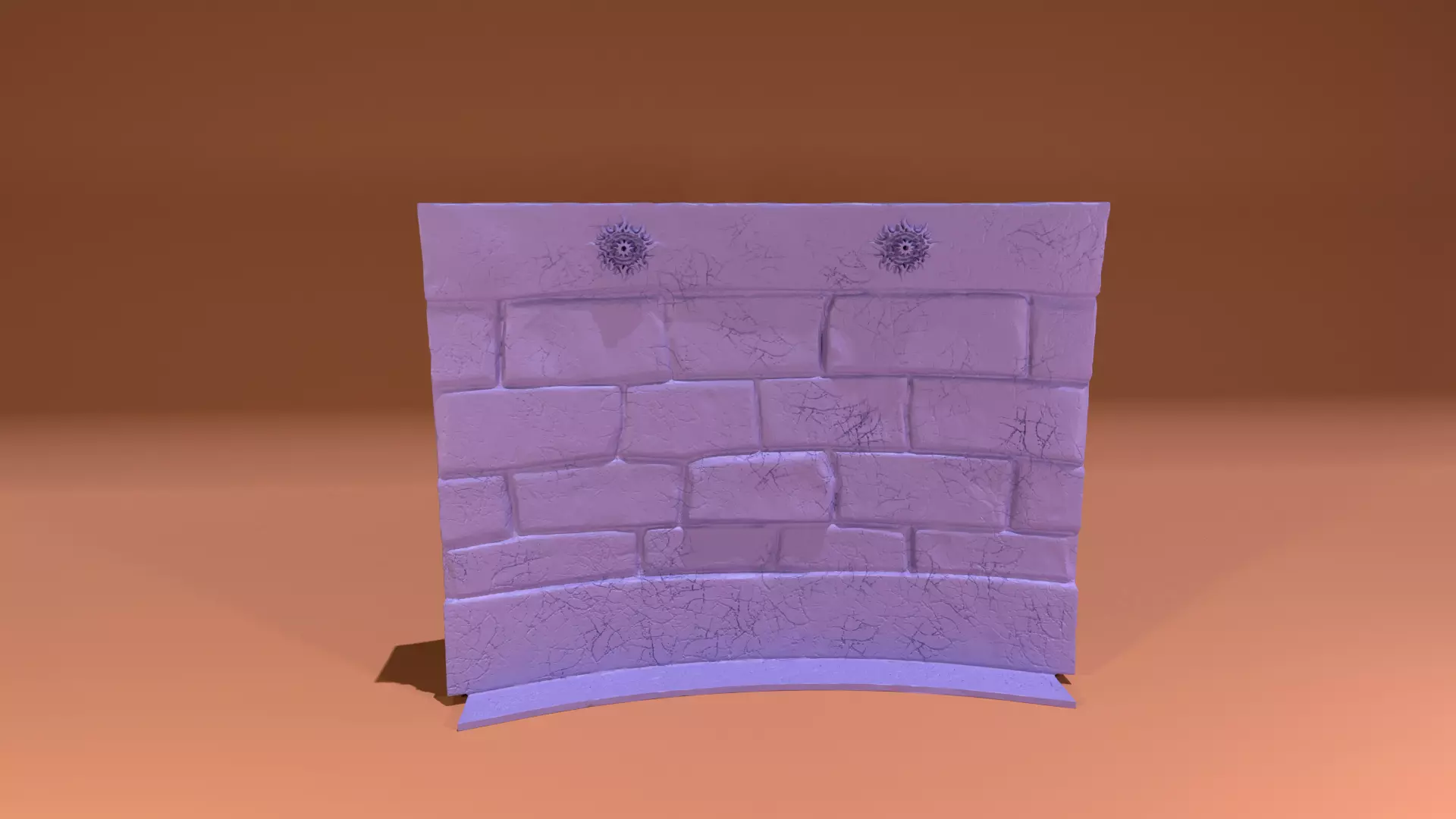 Curved Modular Wall A 3D print model_0