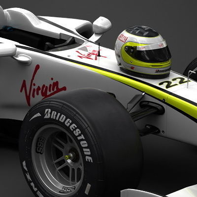 F1 2009 Brawn GP BGP 001 3D model_4