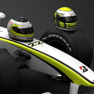 F1 2009 Brawn GP BGP 001 3D model_5