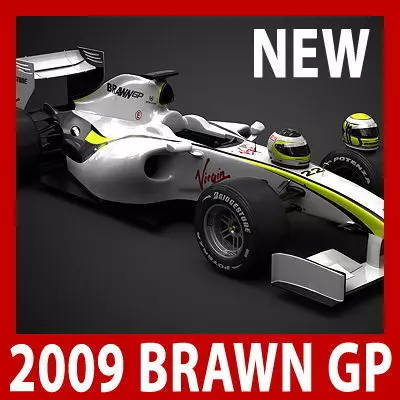 F1 2009 Brawn GP BGP 001 3D model_0