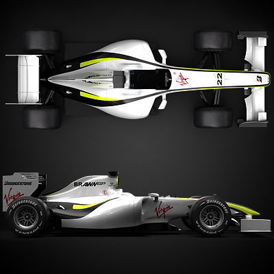 F1 2009 Brawn GP BGP 001 3D model_13