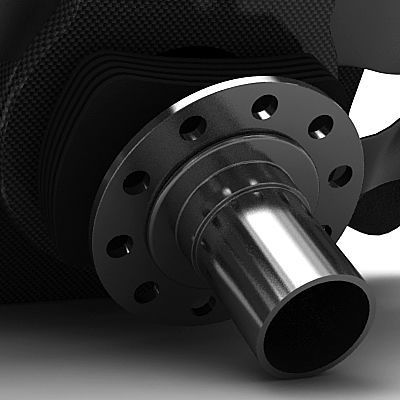 F1 Ferrari Steering Wheel 3D model_9