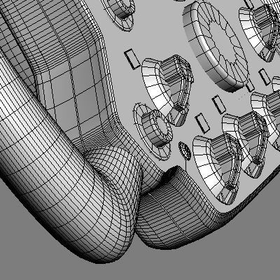 F1 Ferrari Steering Wheel 3D model_13