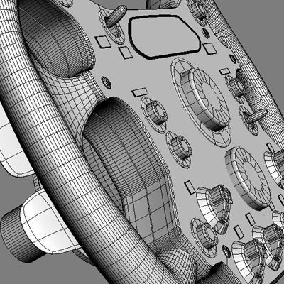 F1 Ferrari Steering Wheel 3D model_14