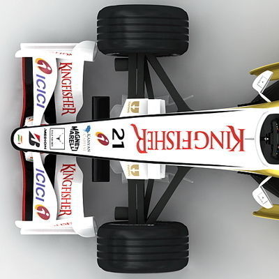 F1 2008 Force India VJM01 3D model_8