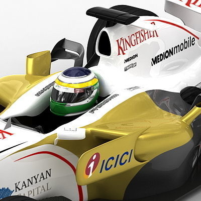 F1 2008 Force India VJM01 3D model_2