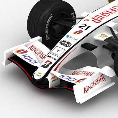 F1 2008 Force India VJM01 3D model_3