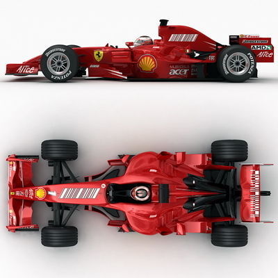 F1 2008 Ferrari F2008 3D model_13