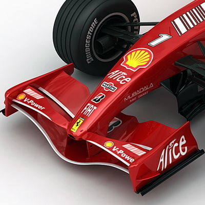 F1 2008 Ferrari F2008 3D model_3