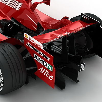 F1 2008 Ferrari F2008 3D model_12