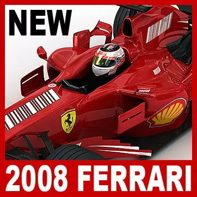 F1 2008 Ferrari F2008 3D model_0