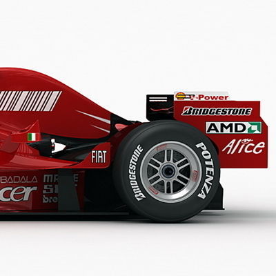 F1 2008 Ferrari F2008 3D model_6