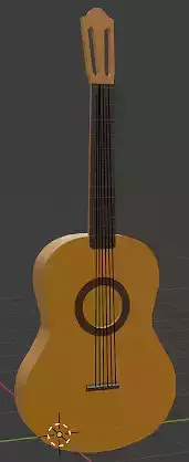 guitar acoustic Low-poly 3D model