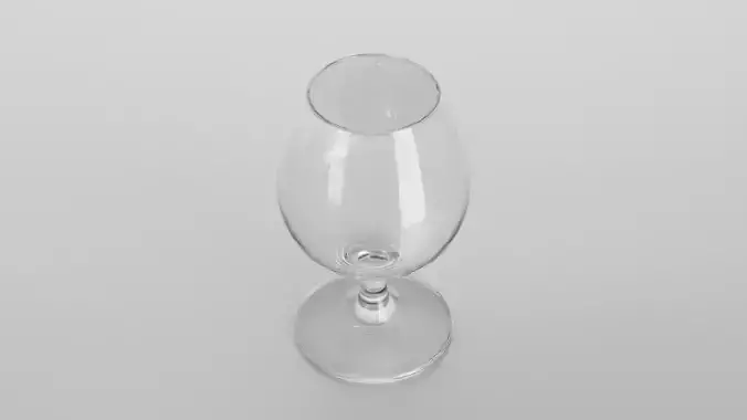 Brandy snifter Low-poly 3D model