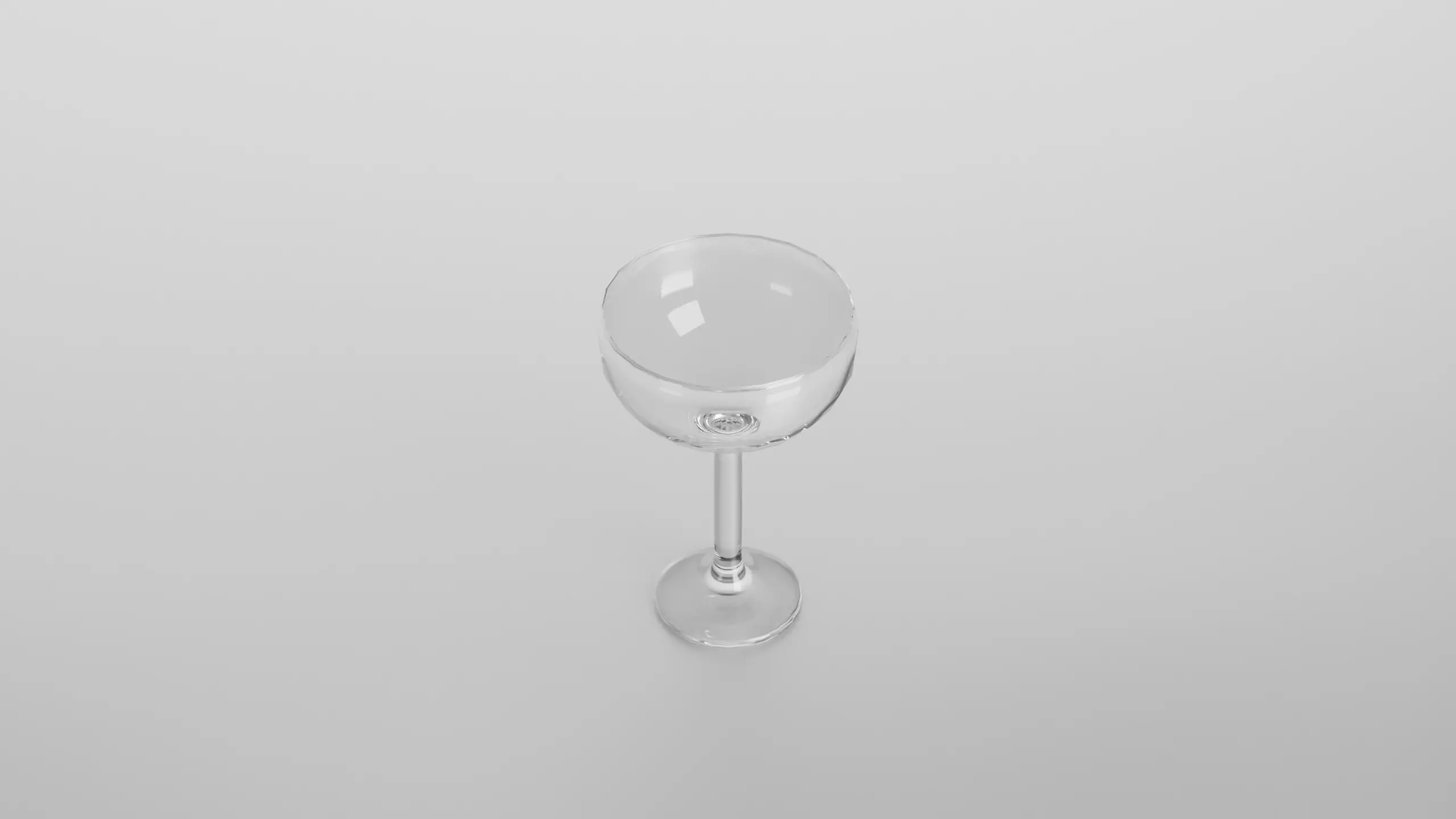 Champagne coupe Low-poly 3D model