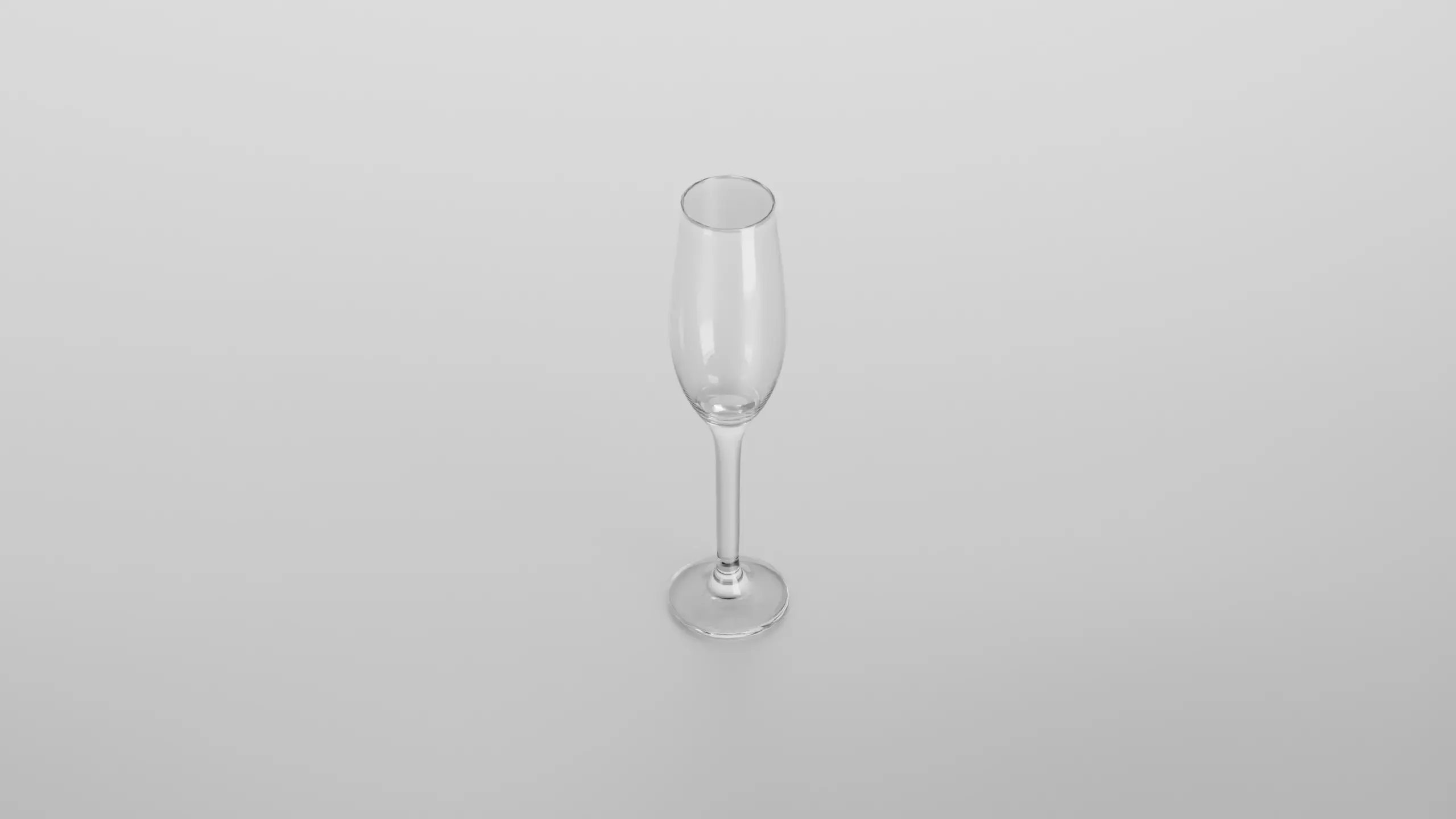 Champagne flute Low-poly 3D model