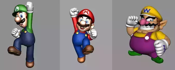 Super Mario Nintendo Bumper 3 Pack 3D print model