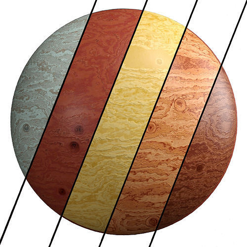 5 Colored Wood Materials PBR 4k Texture