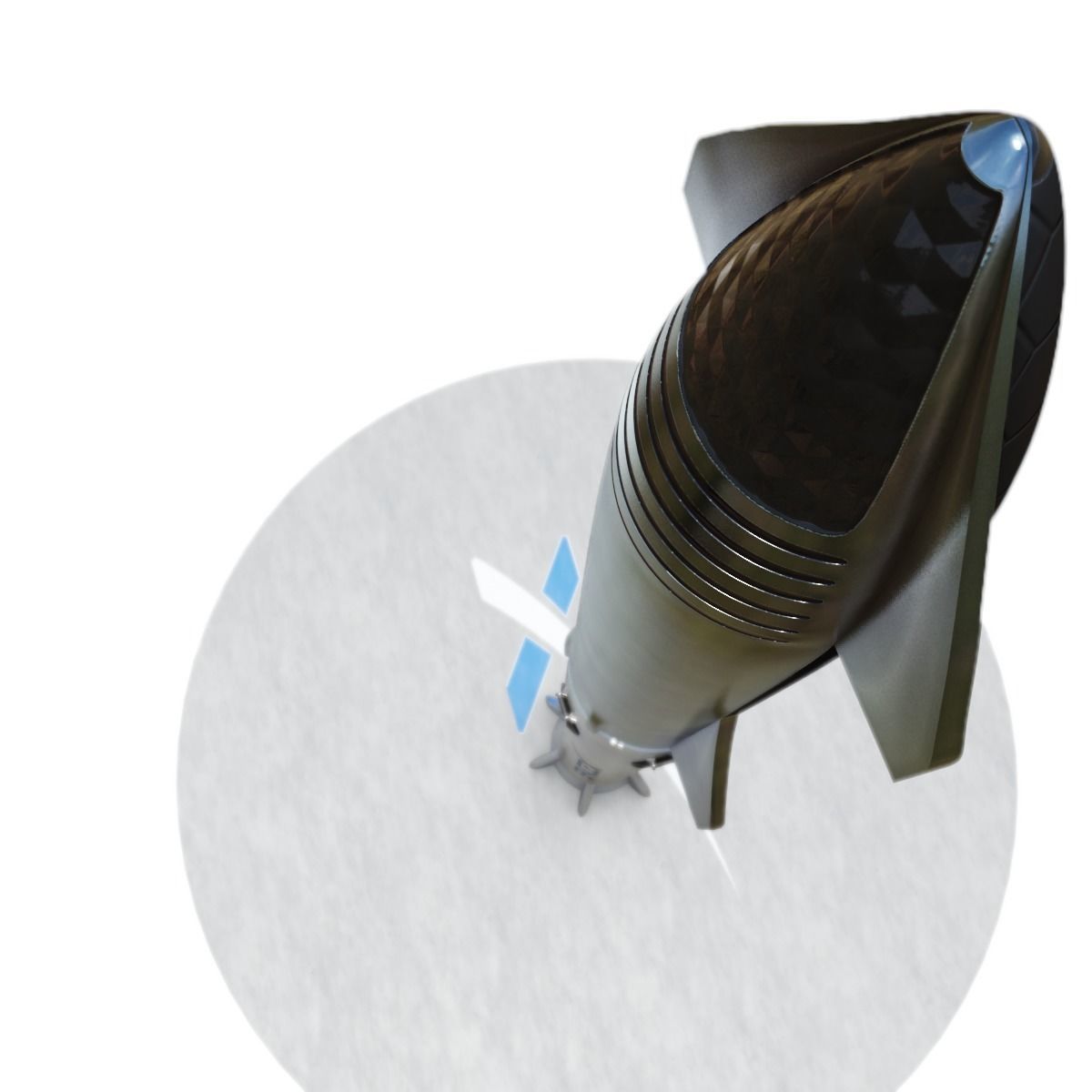 SpaceX Starship and Super Heavy Booster Rocket - 2K PBR Textures Low-poly 3D model_10