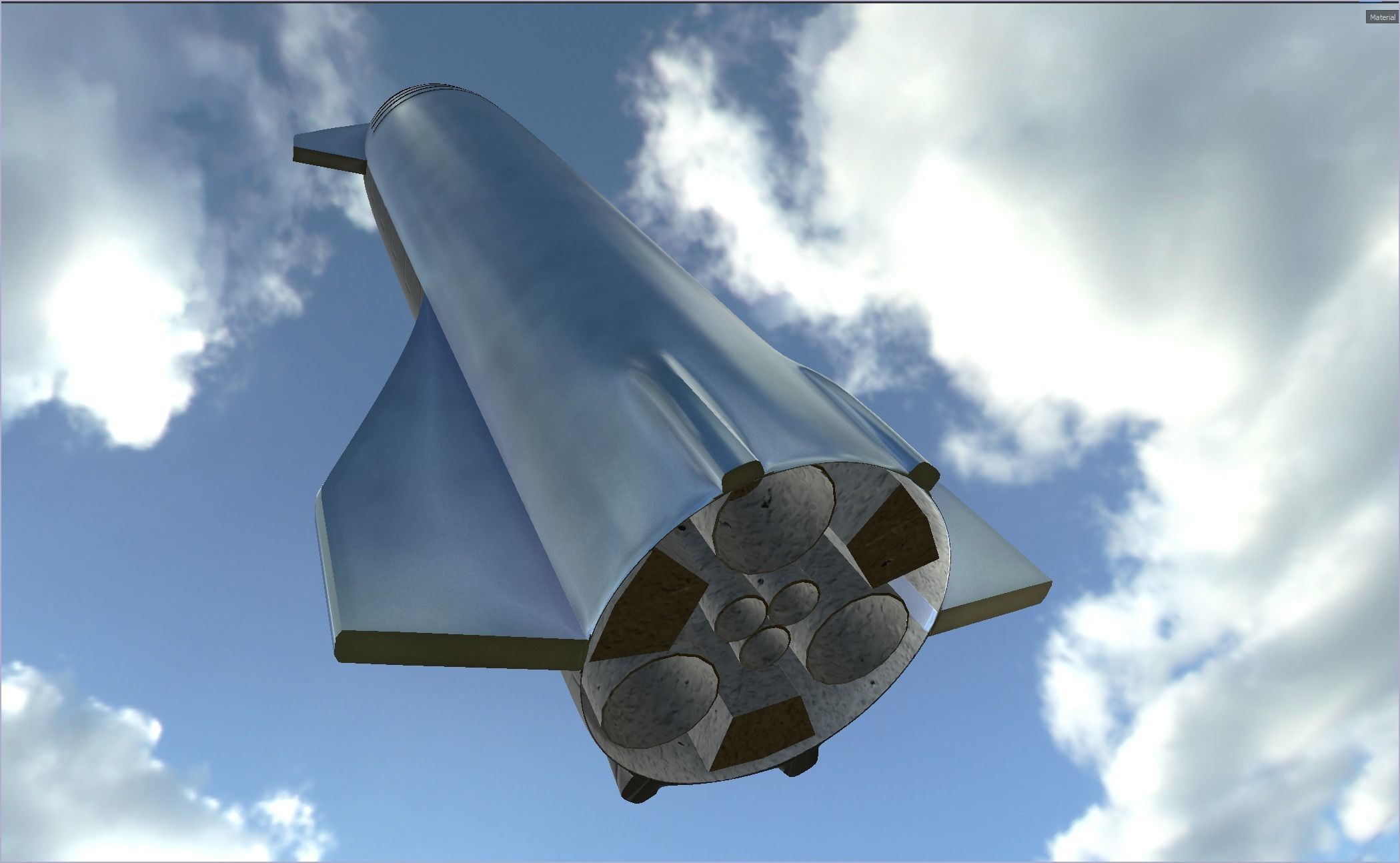 SpaceX Starship and Super Heavy Booster Rocket - 2K PBR Textures Low-poly 3D model_1