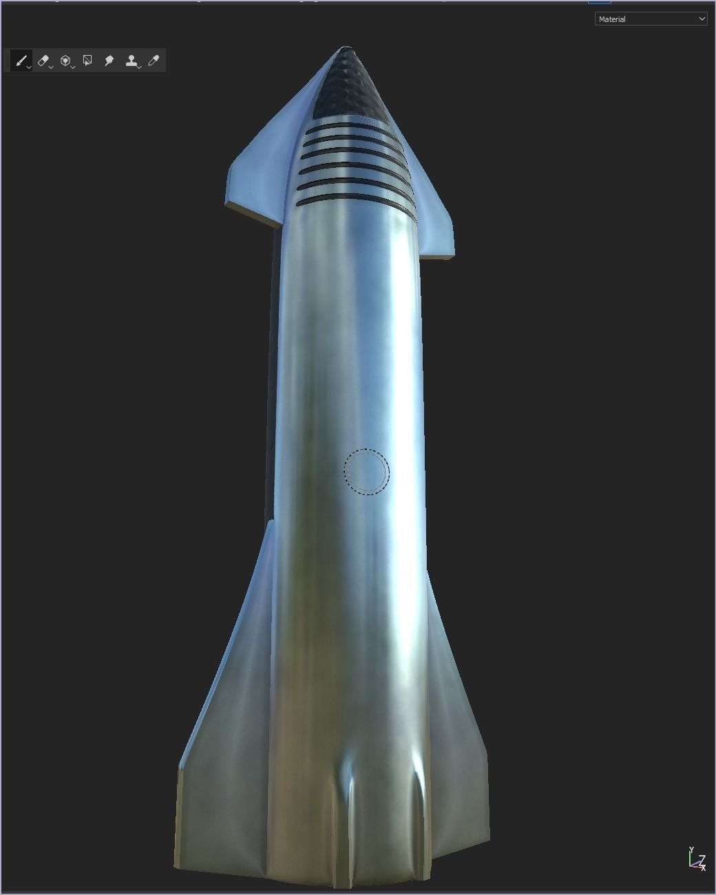 SpaceX Starship and Super Heavy Booster Rocket - 2K PBR Textures Low-poly 3D model_5