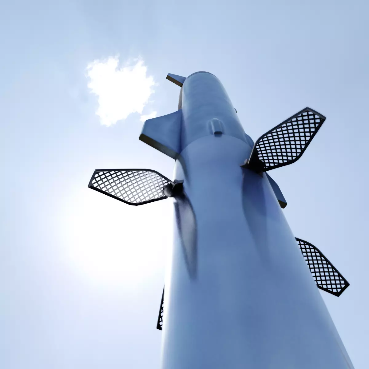 SpaceX Starship and Super Heavy Booster Rocket - 2K PBR Textures Low-poly 3D model_0