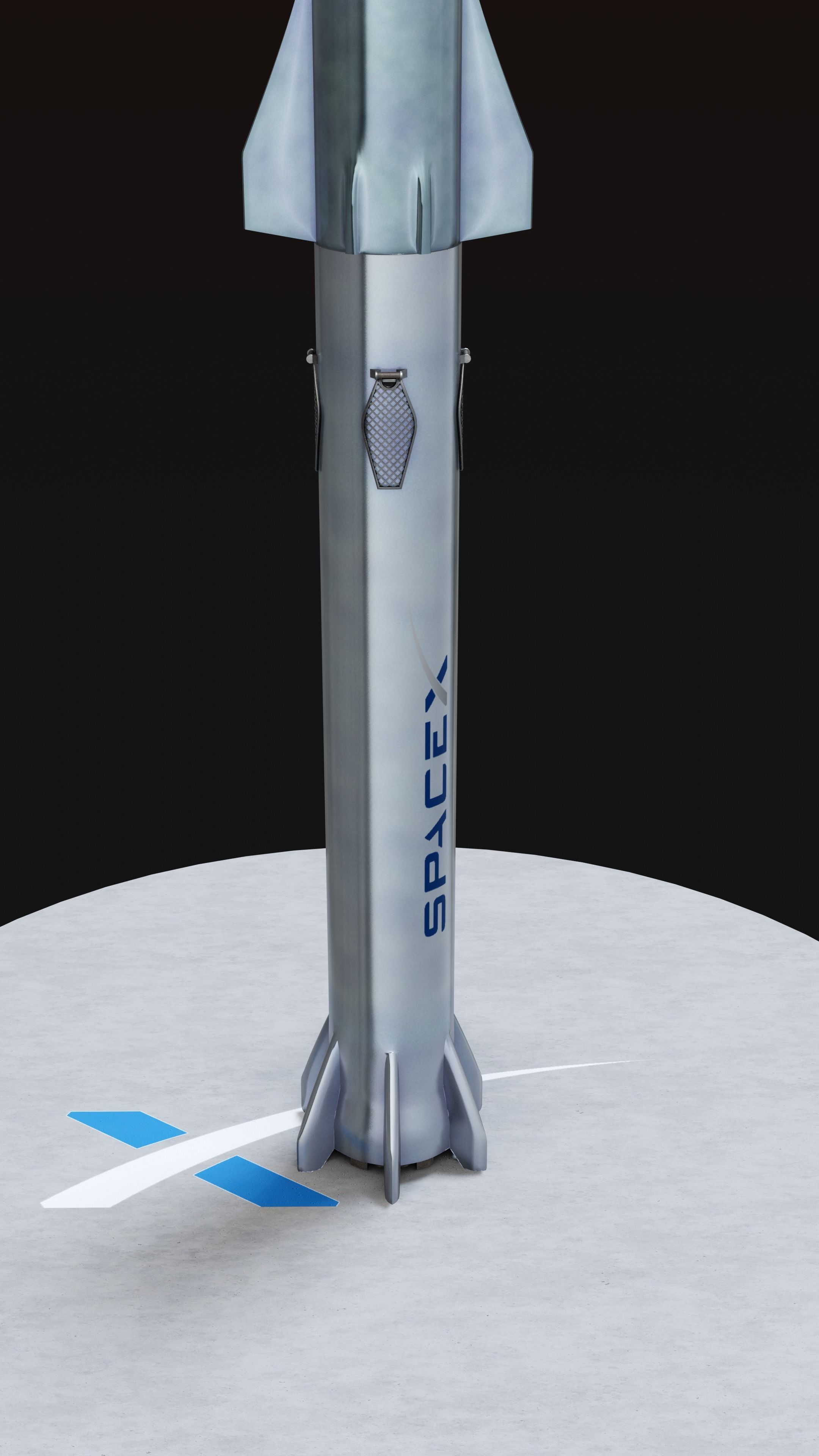 SpaceX Starship and Super Heavy Booster Rocket - 2K PBR Textures Low-poly 3D model_4