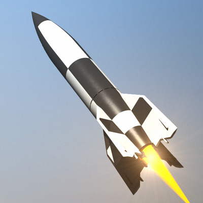 V-2 A4 Missile 3D model_3