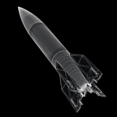V-2 A4 Missile 3D model_1