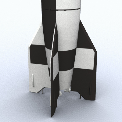 V-2 A4 Missile 3D model_4