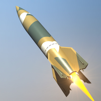 V-2 A4 Missile 3D model_2