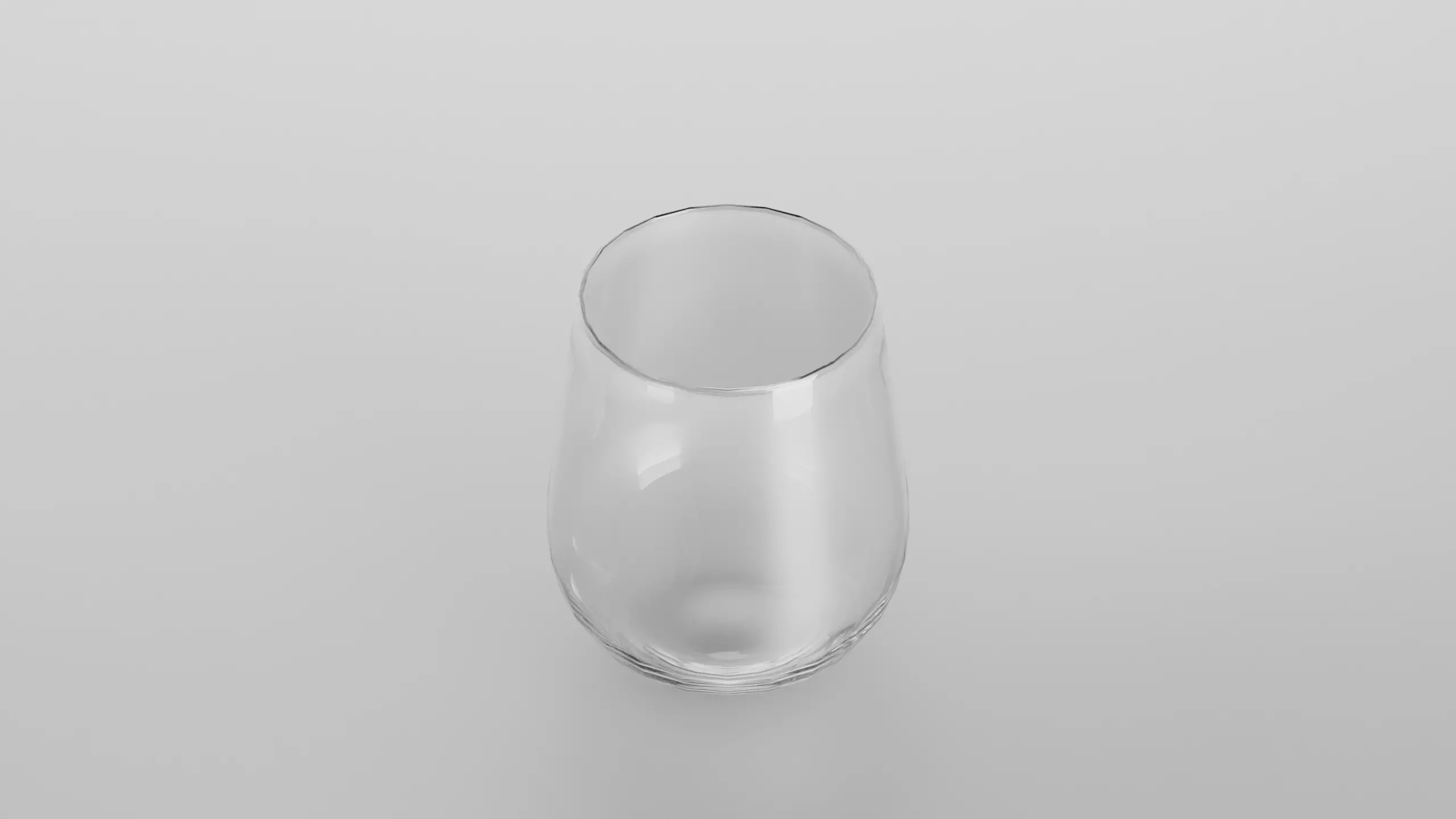 Cognac glass no foot Low-poly 3D model