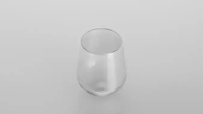 Cognac glass no foot Low-poly 3D model