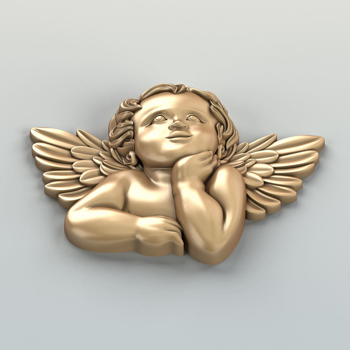 Carved decor central 027 Cupid 3D model_3