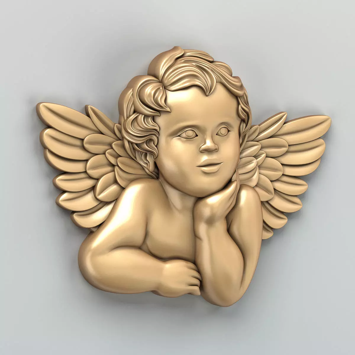 Carved decor central 027 Cupid 3D model_0
