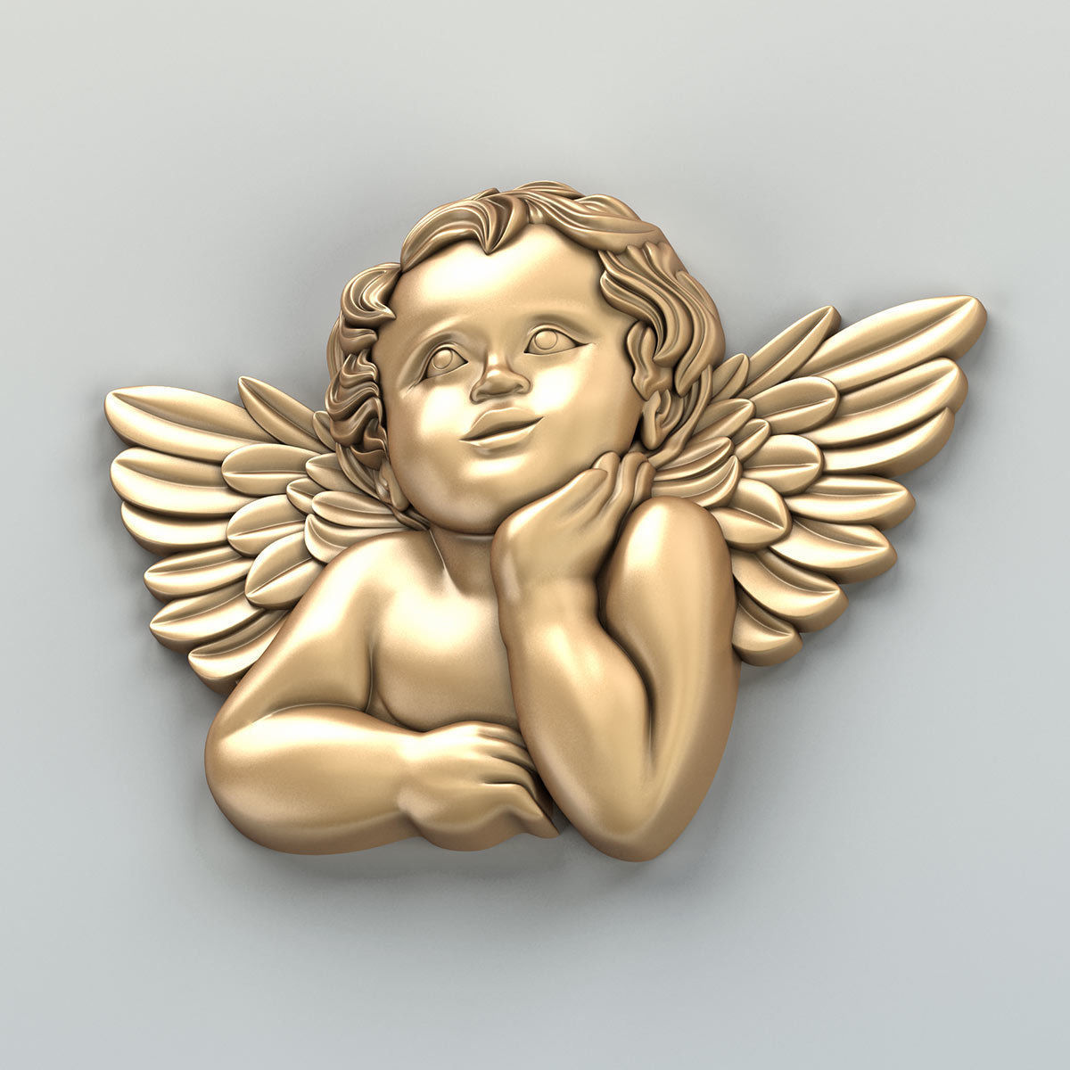 Carved decor central 027 Cupid 3D model_2
