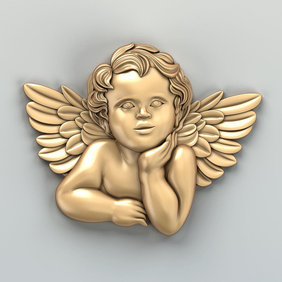 Carved decor central 027 Cupid 3D model_1