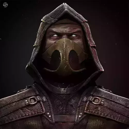 Scorpion bust Mortal Kombat miniature