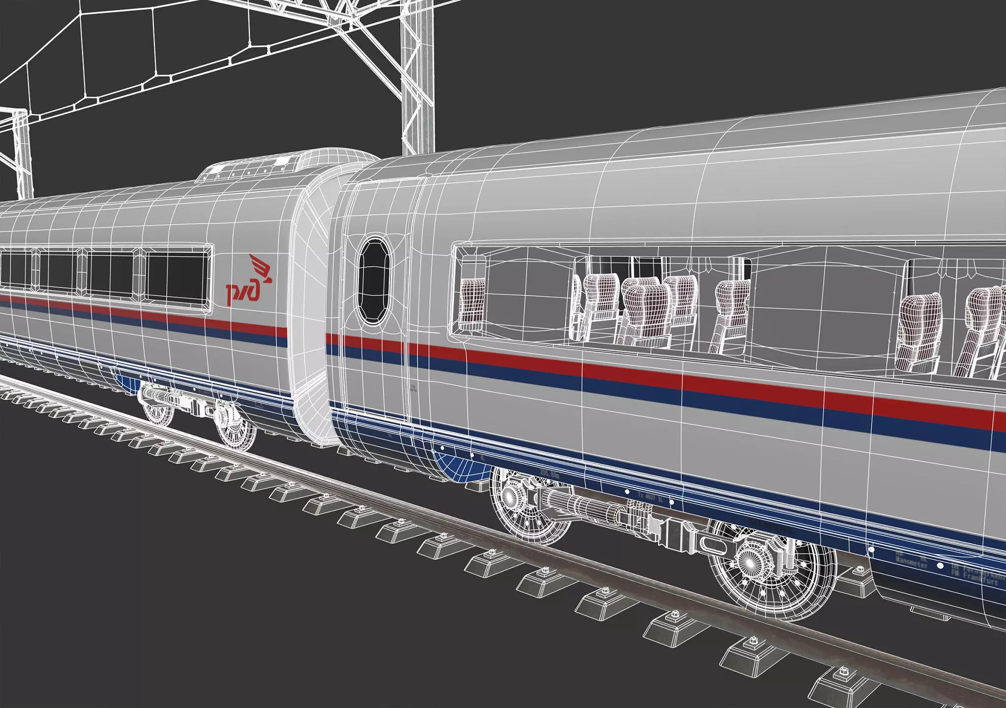 High Speed Train Siemens Velaro - PACK 3D model_82