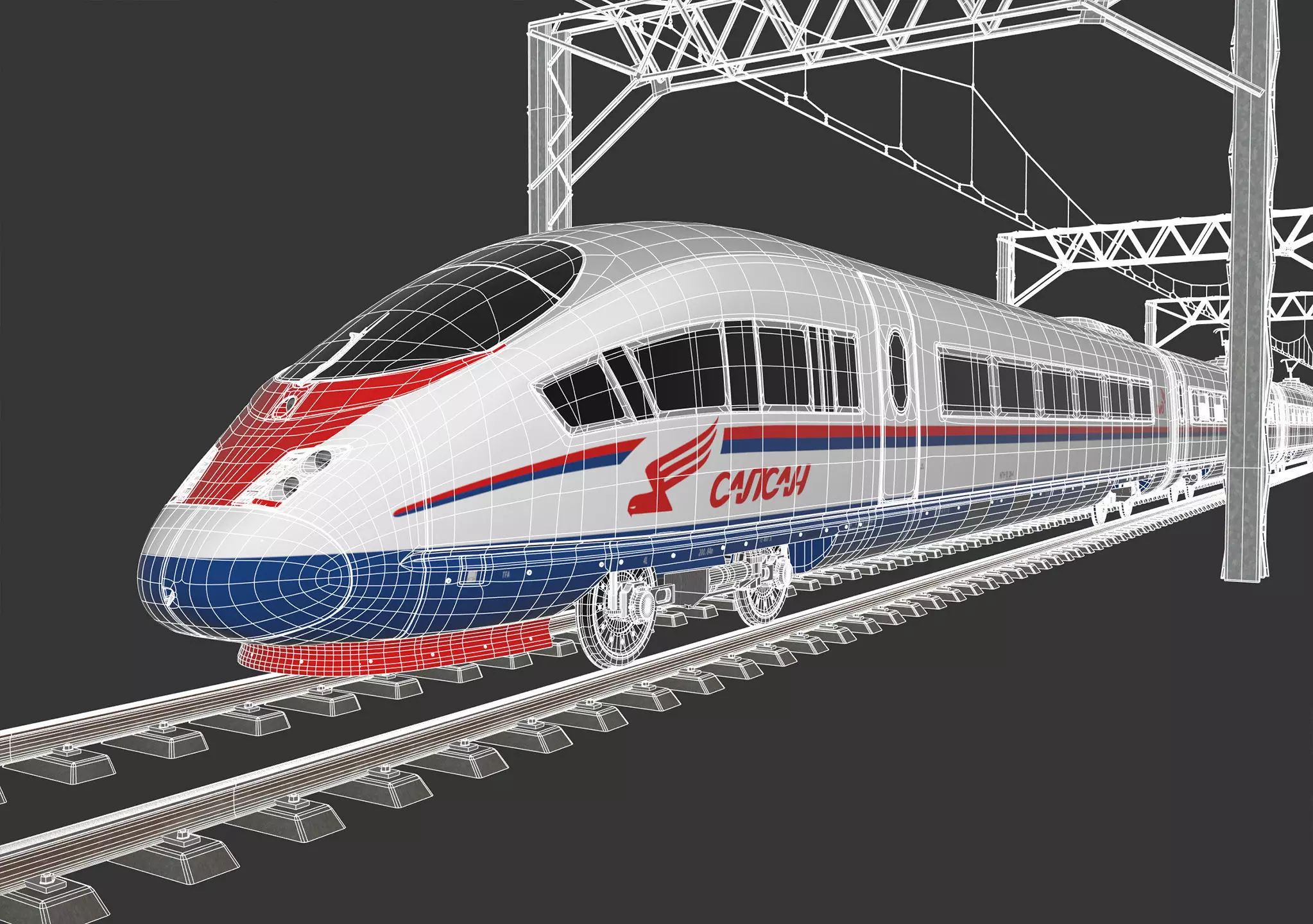 High Speed Train Siemens Velaro - PACK 3D model_6