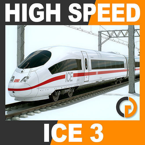 High Speed Train ICE 3 Siemens Velaro 3D model