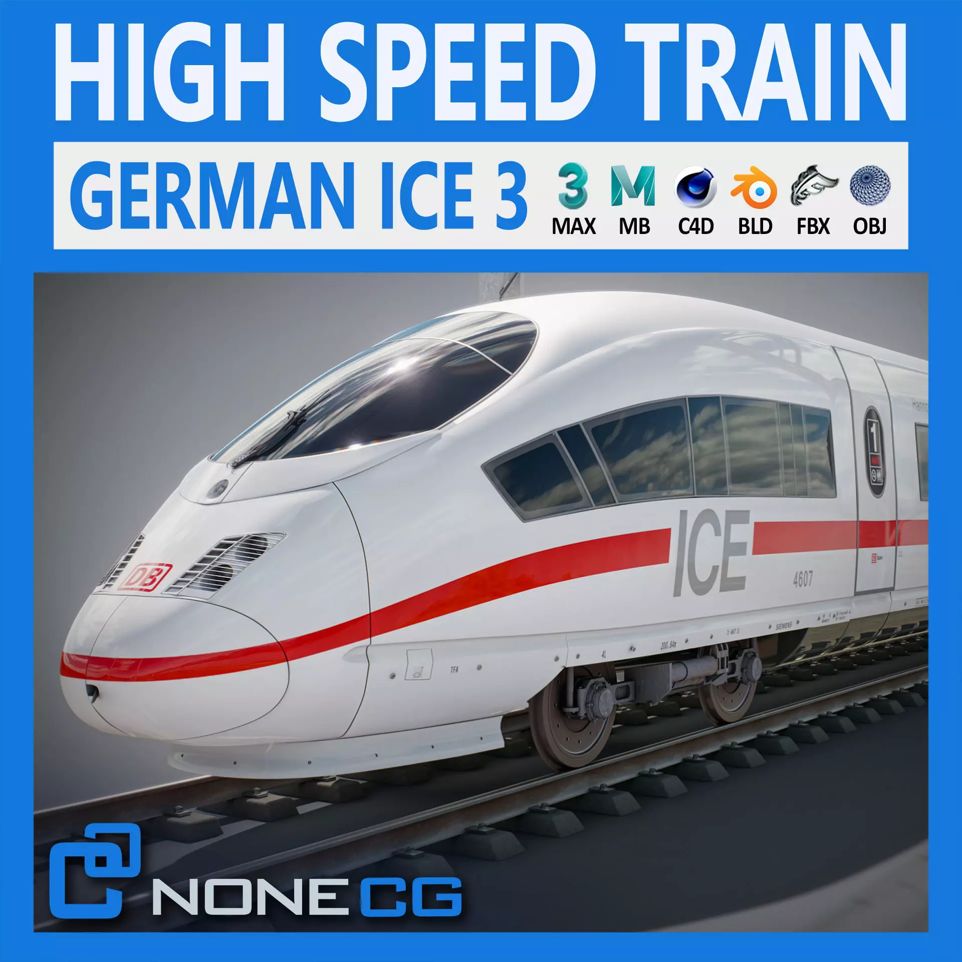 High Speed Train Velaro - German ICE 3 3D model_0